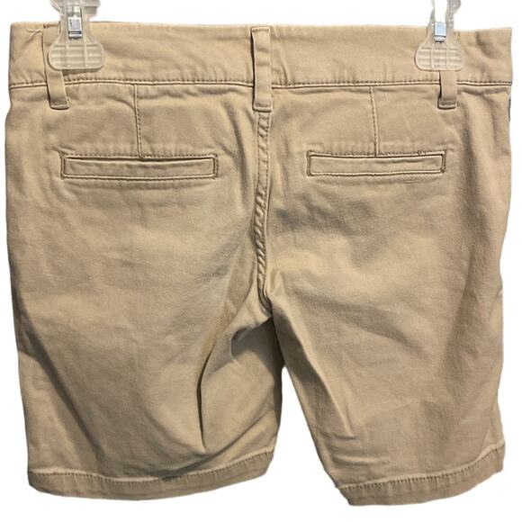 Aeropostale Bermuda shorts Womens Khaki stretch Twill pockets Size 0 - Picture 2 of 4